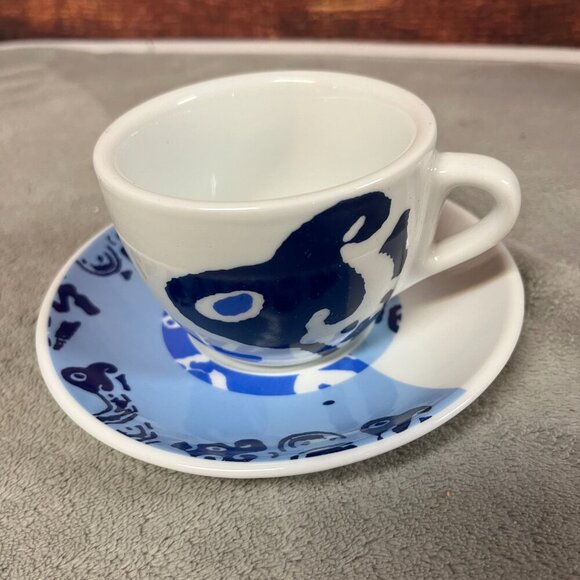 Toscana Espresso Abstract Art Artistic Cup & Saucer Set of 6 - Picture 3 of 16